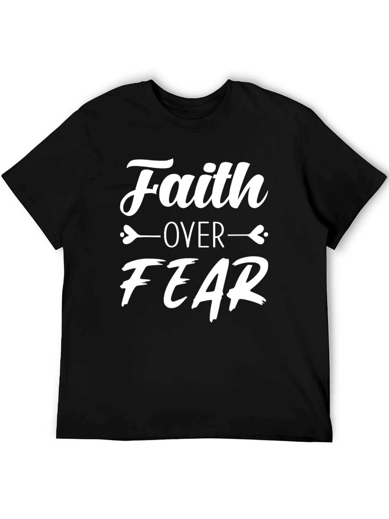 Faith Over Fear Graphic T-Shirt - Black