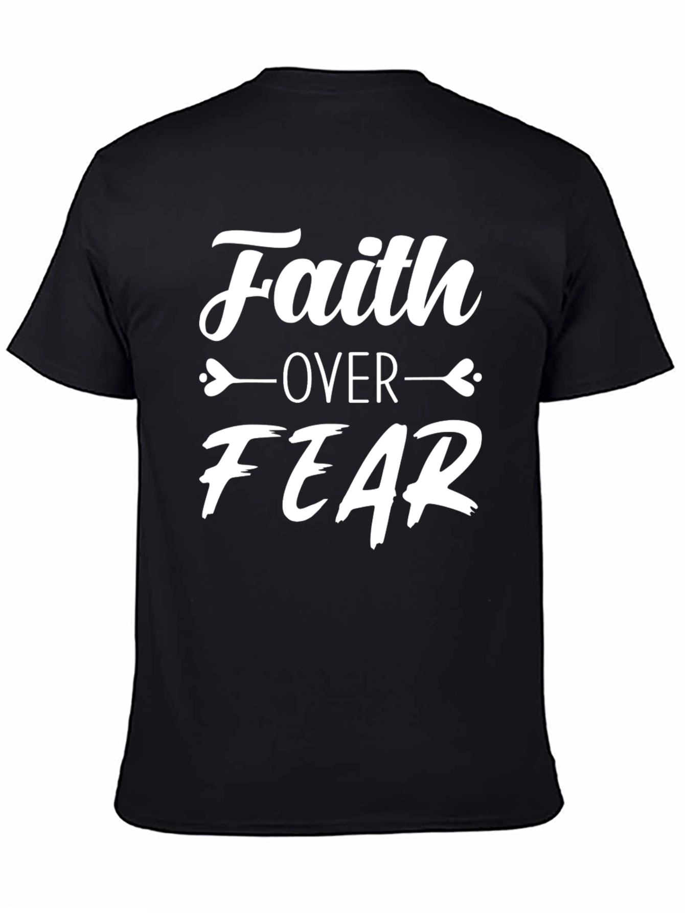 Faith Over Fear Graphic T-Shirt - Black