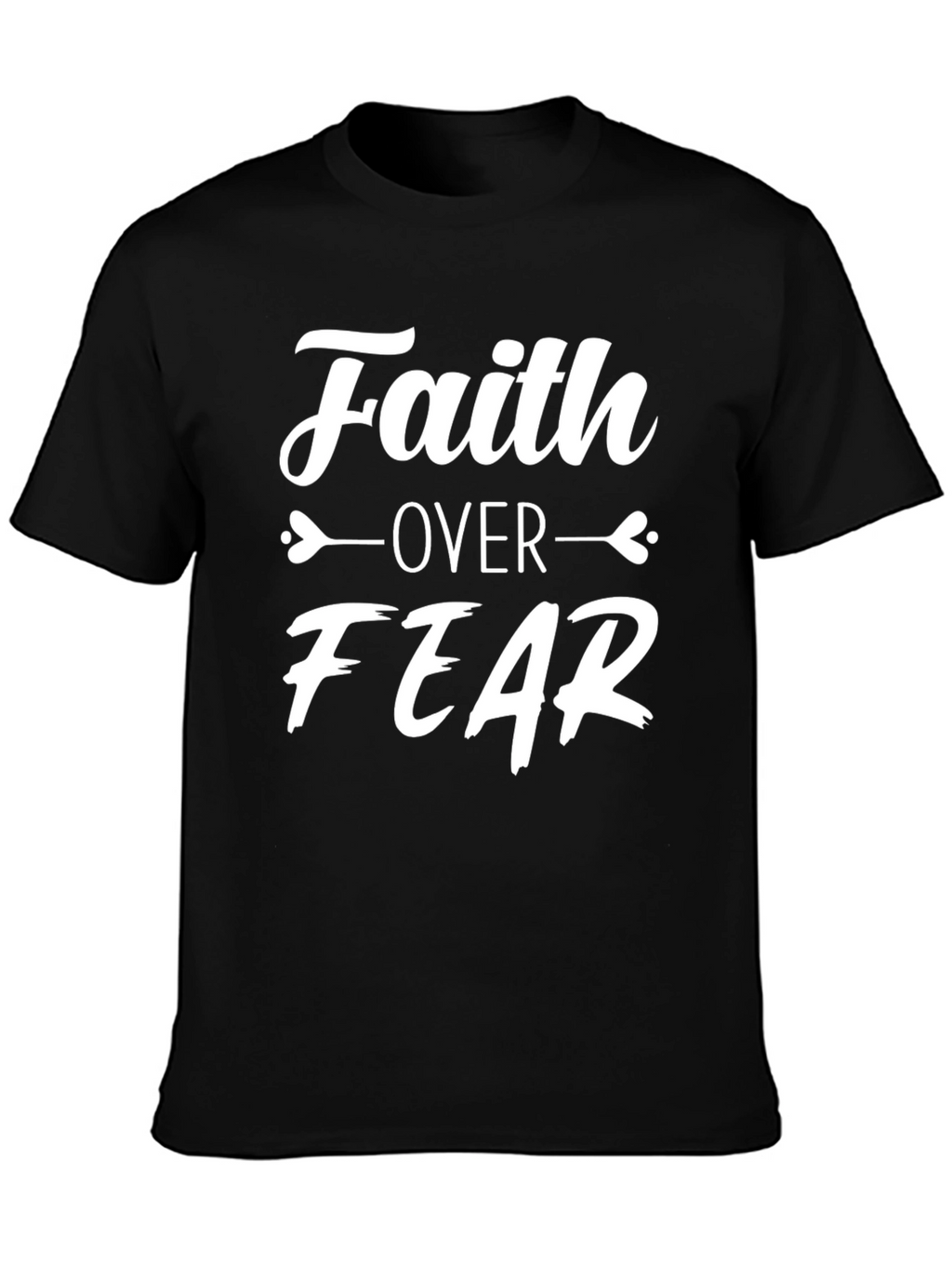 Faith Over Fear Graphic T-Shirt - Black