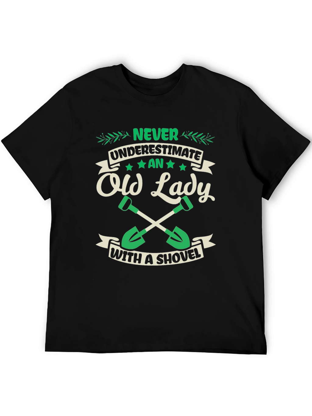 Old Lady With Shovel Graphic T-Shirt