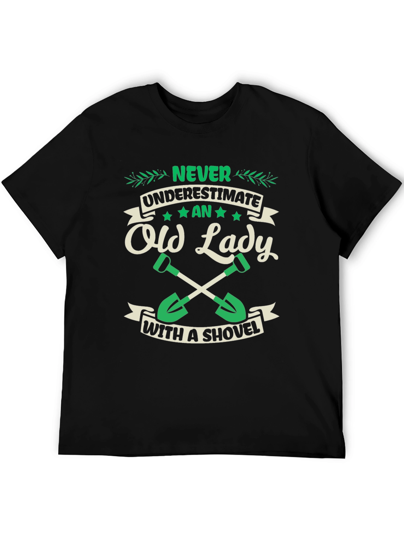 Old Lady With Shovel Graphic T-Shirt