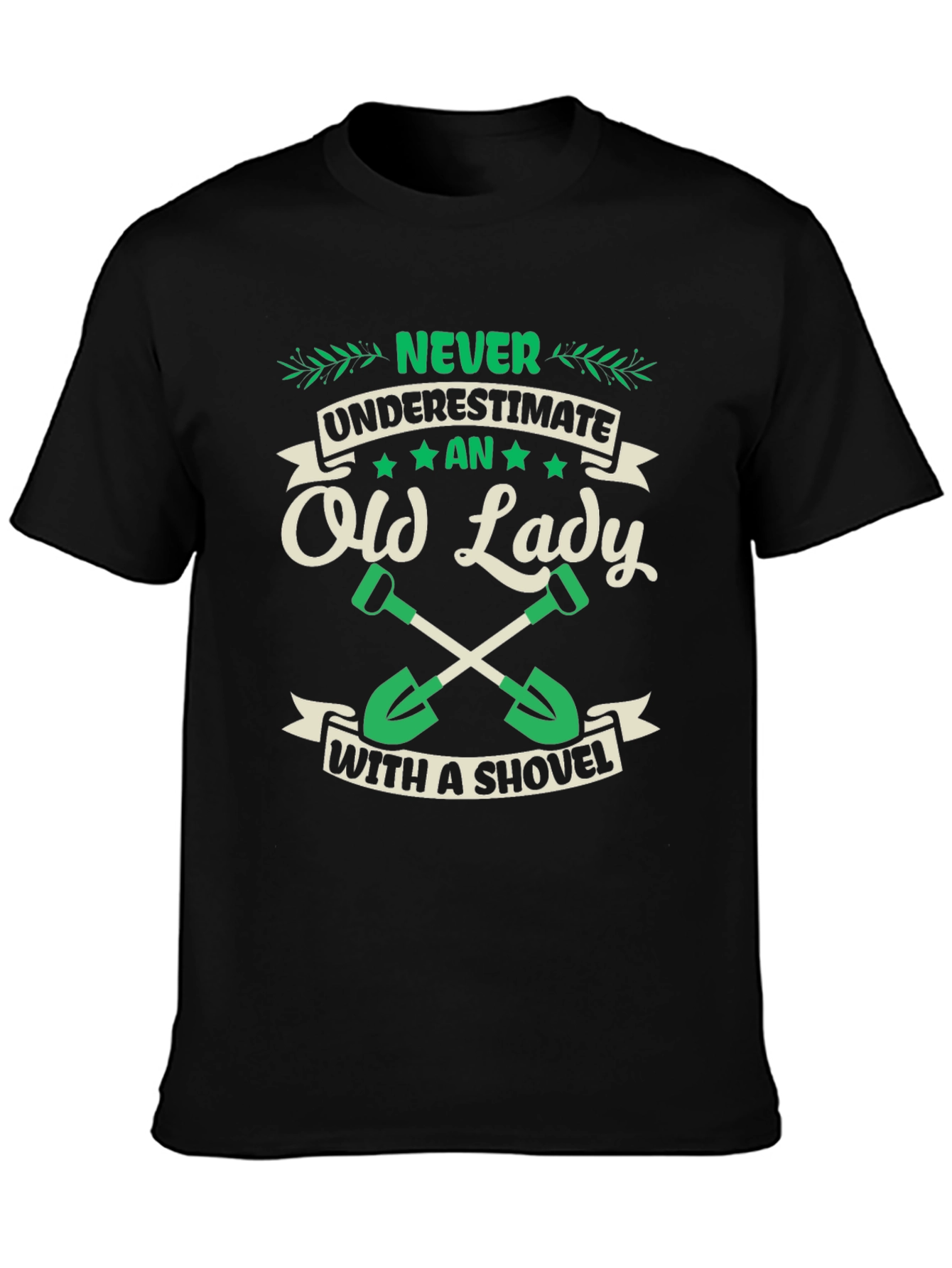 Old Lady With Shovel Graphic T-Shirt