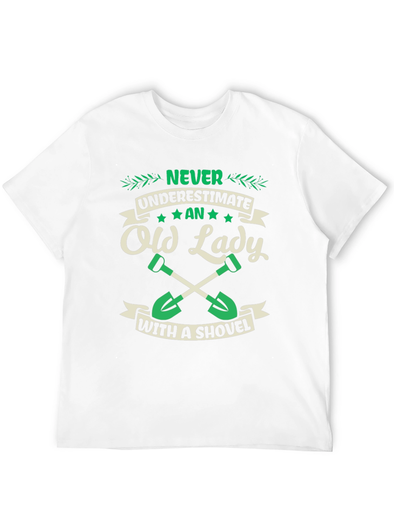 Old Lady With Shovel Graphic T-Shirt