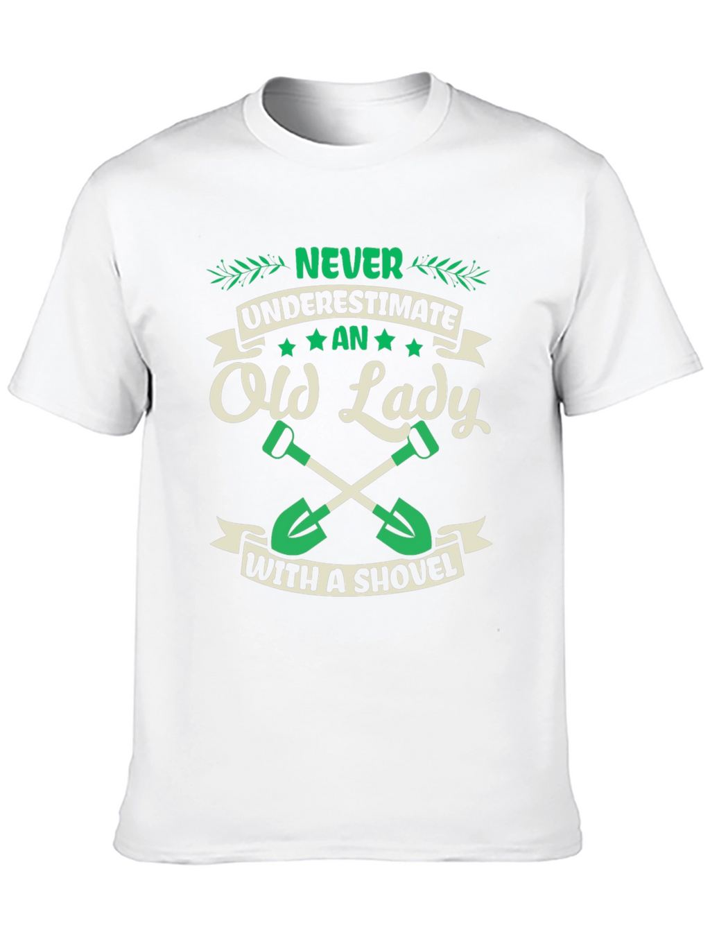 Old Lady With Shovel Graphic T-Shirt