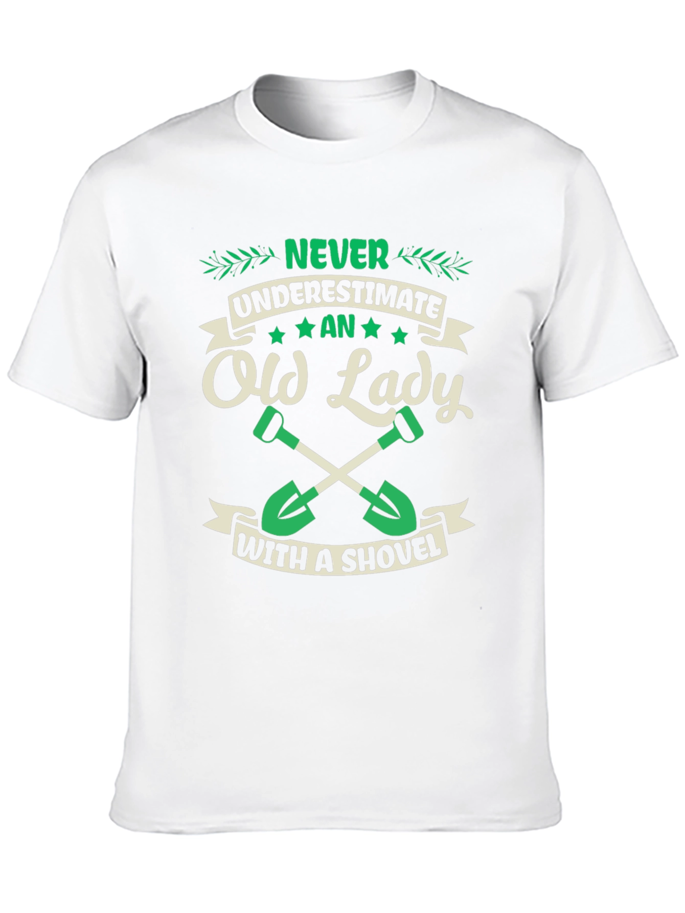 Old Lady With Shovel Graphic T-Shirt