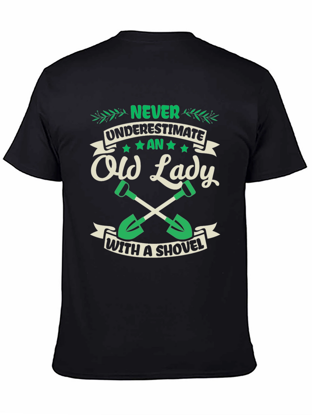 Old Lady With Shovel Graphic T-Shirt