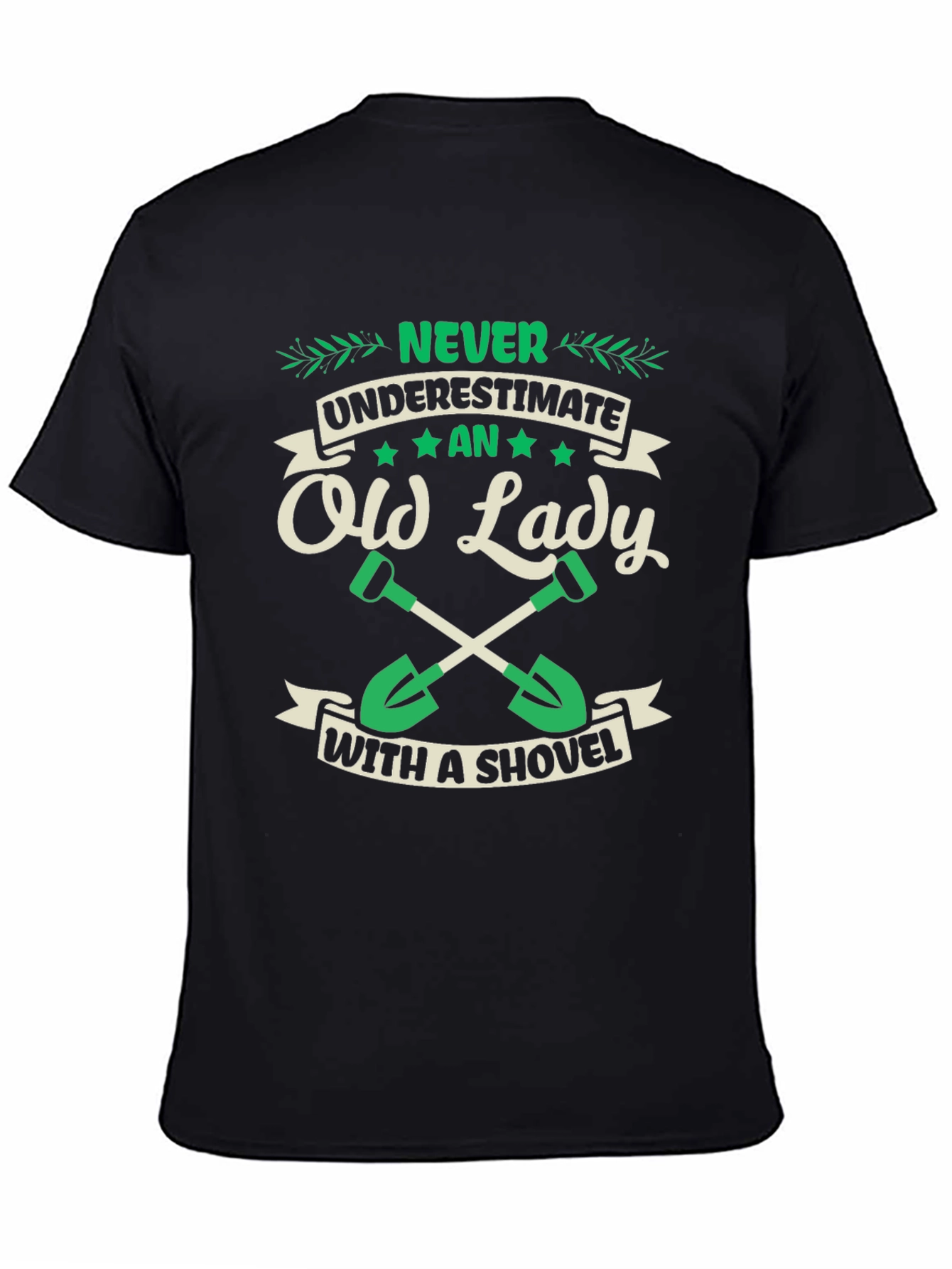 Old Lady With Shovel Graphic T-Shirt