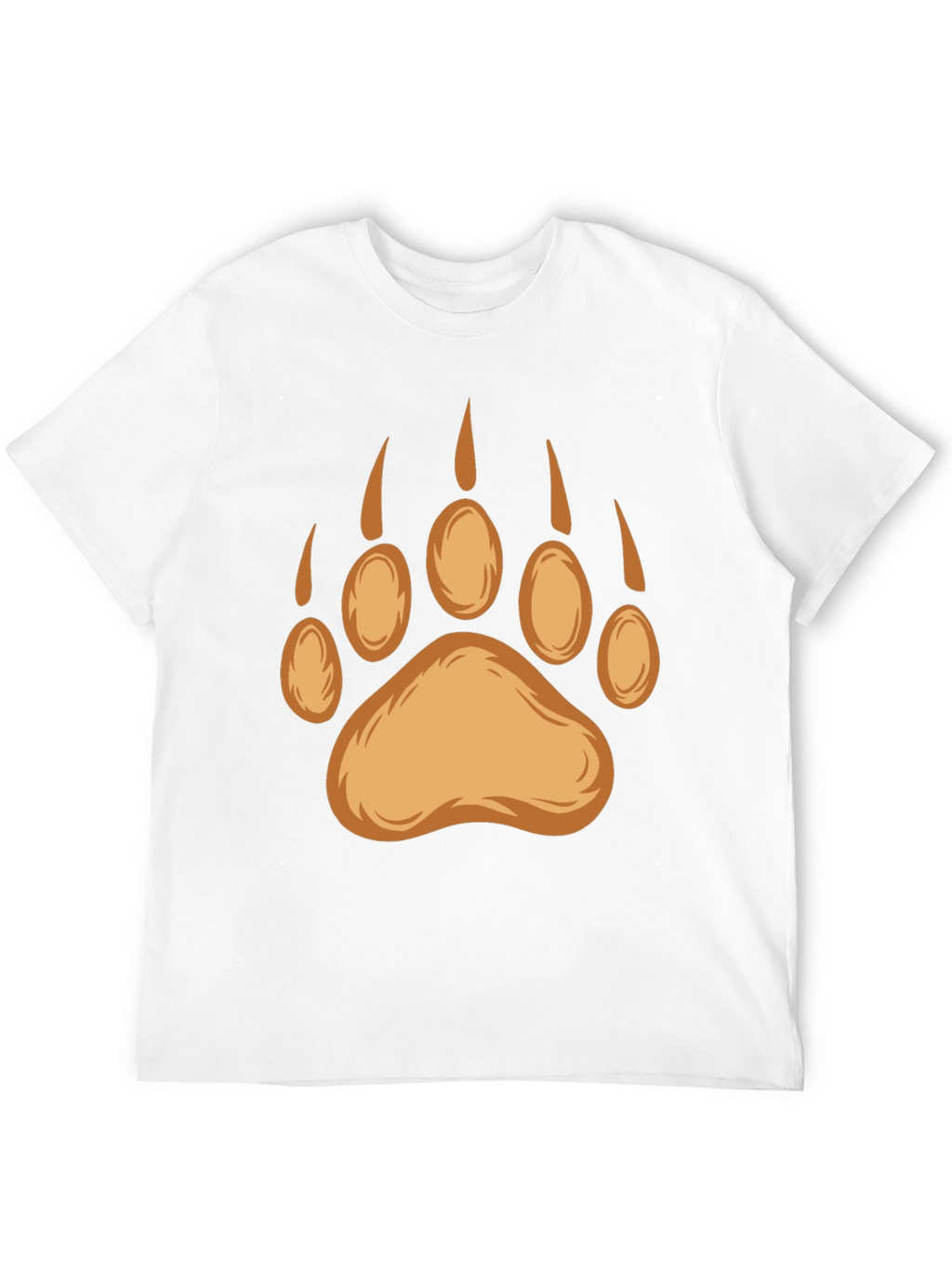 Bear Paw Print Graphic Tee - Black