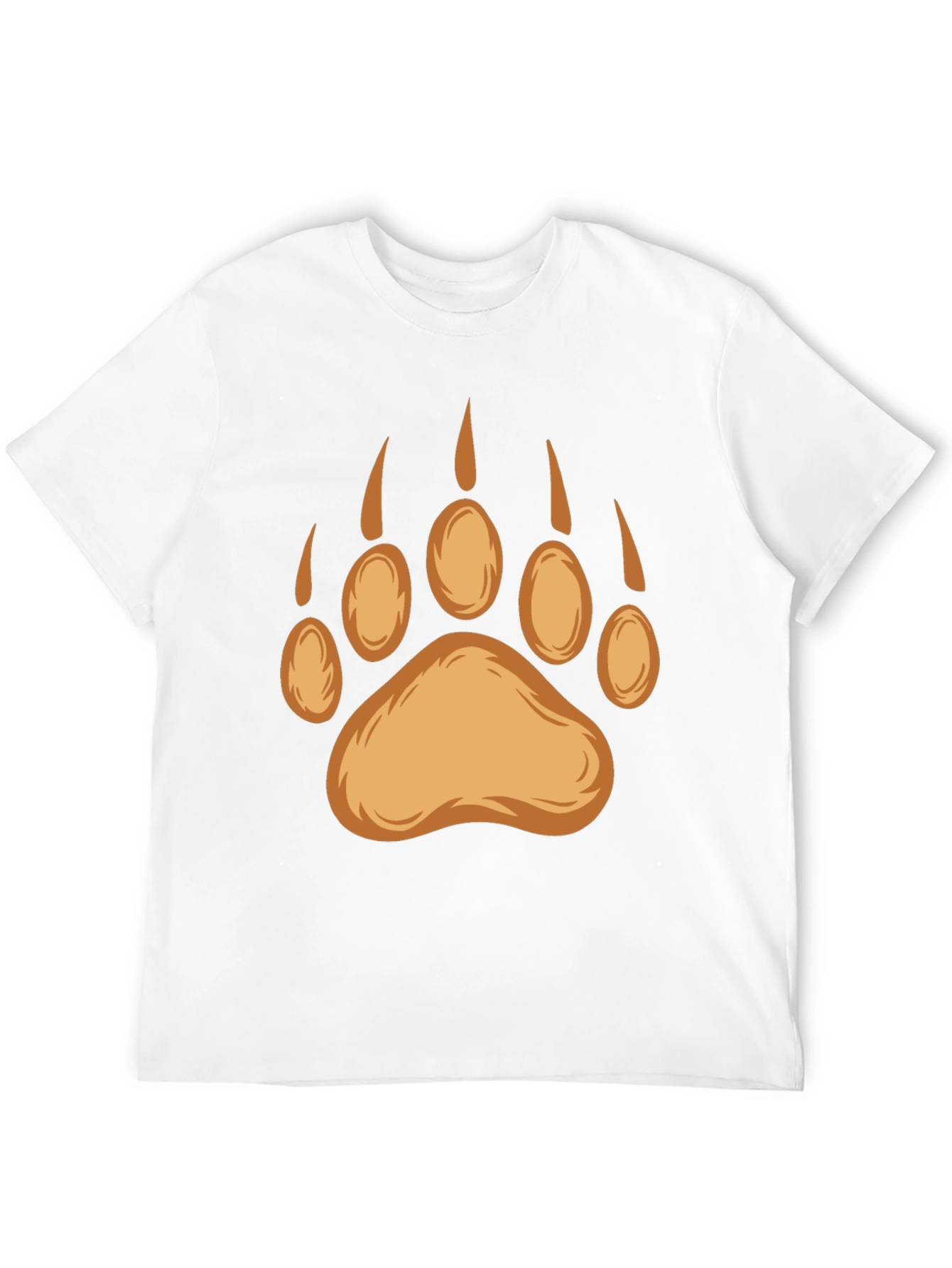 Bear Paw Print Graphic Tee - Black