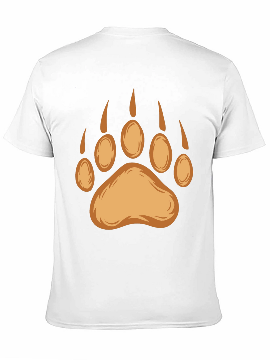 Bear Paw Print Graphic Tee - Black