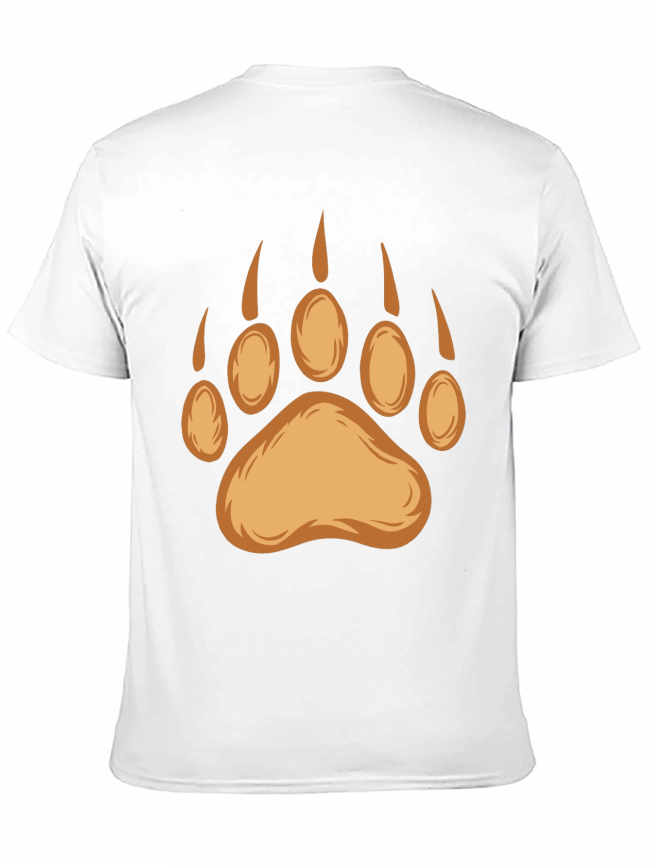 Bear Paw Print Graphic Tee - Black