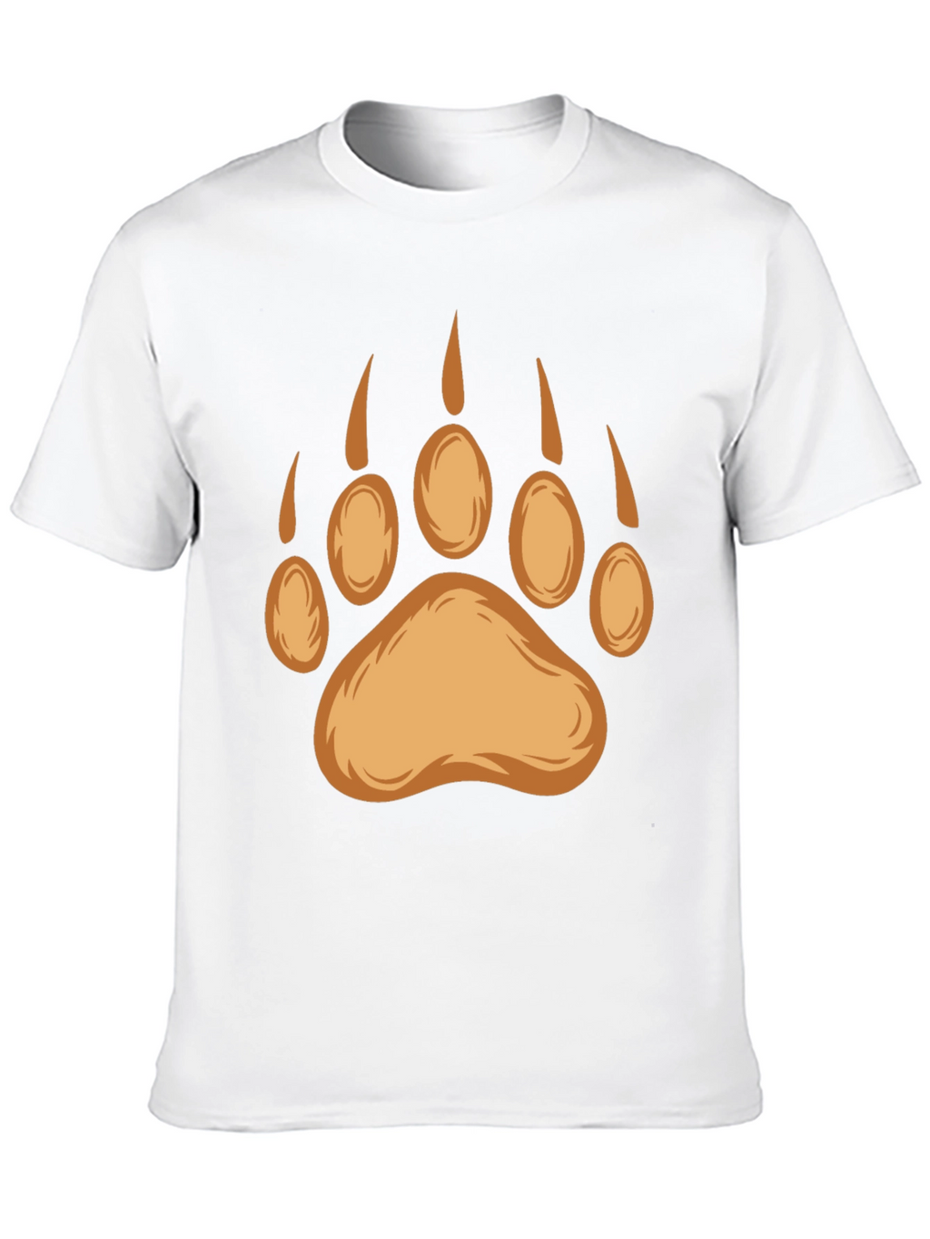 Bear Paw Print Graphic Tee - Black