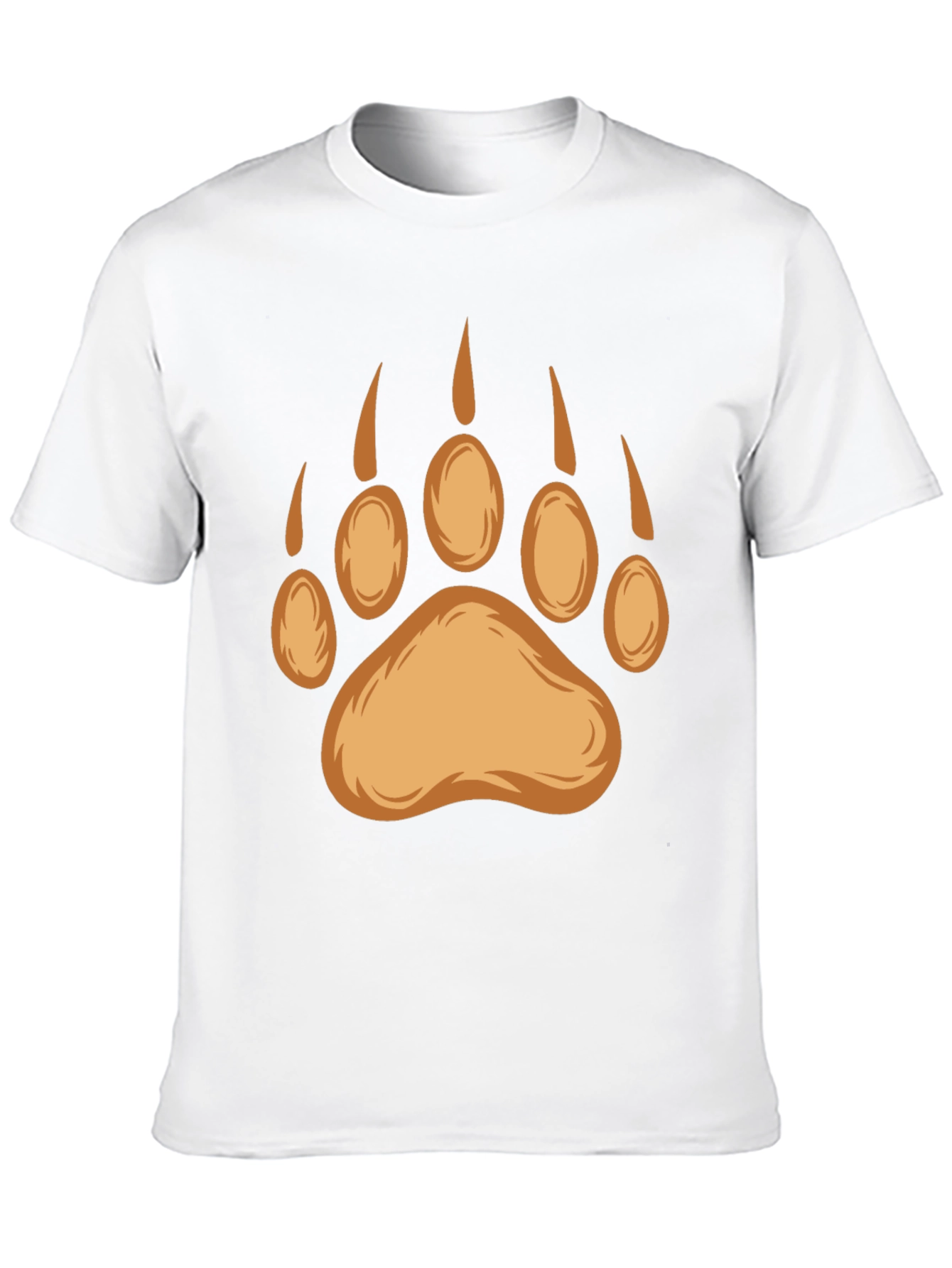 Bear Paw Print Graphic Tee - Black