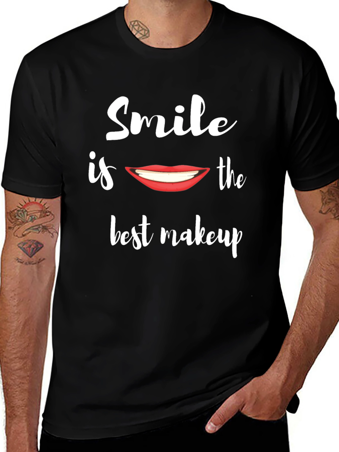 Smile is the Best Makeup Graphic Tee
