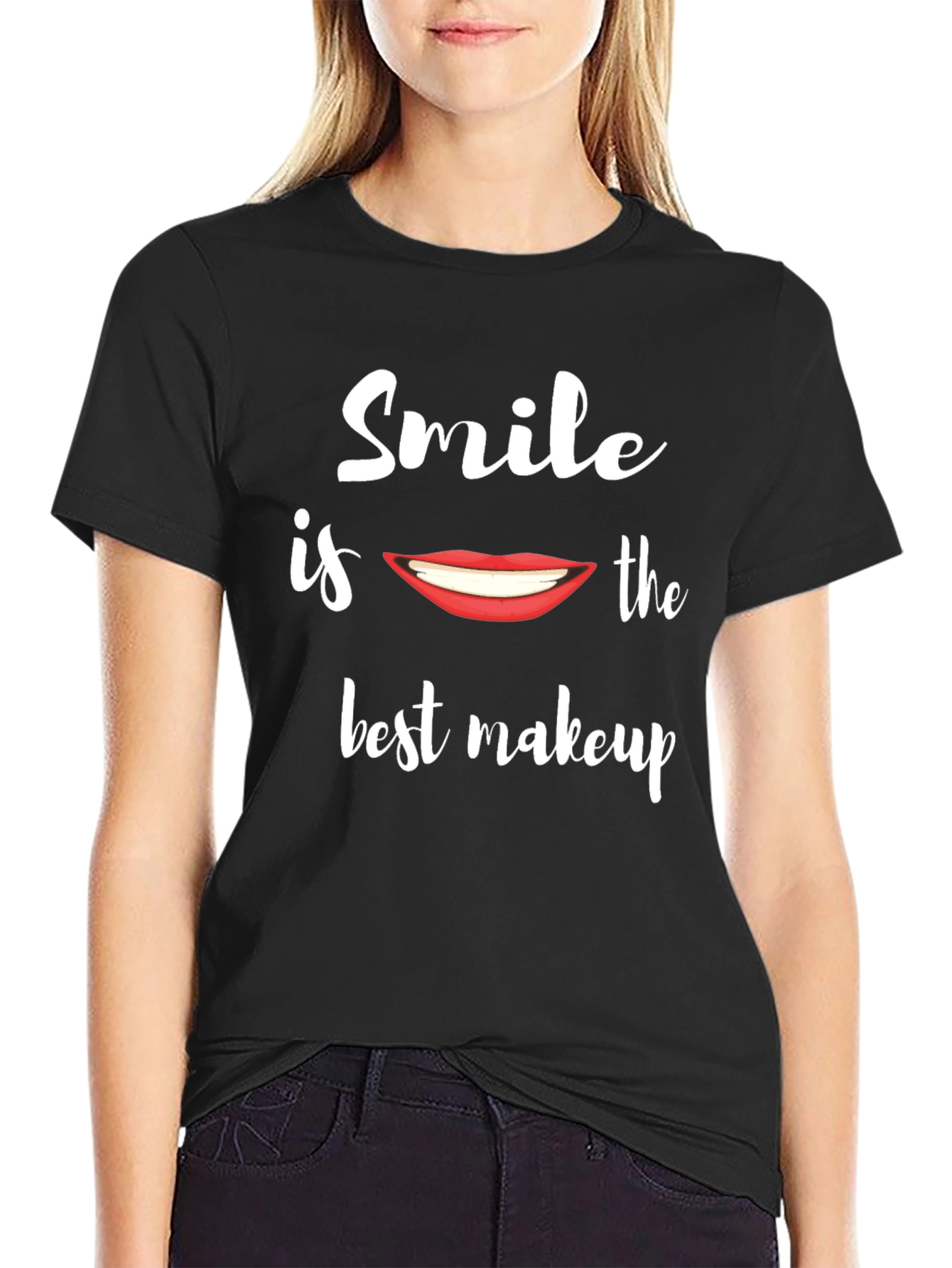Smile is the Best Makeup Graphic Tee