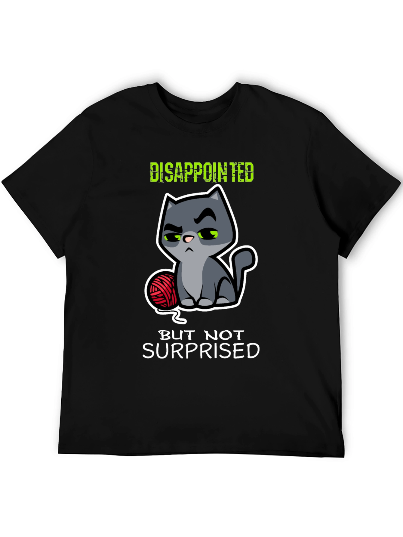 Disappointed Cat Graphic T-Shirt - Funny Kitten Tee