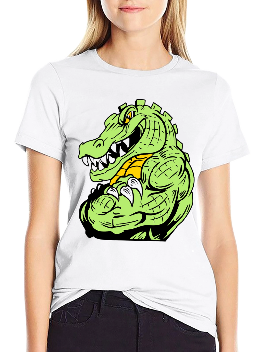 Gator Graphic Tee - Black Cotton T-Shirt