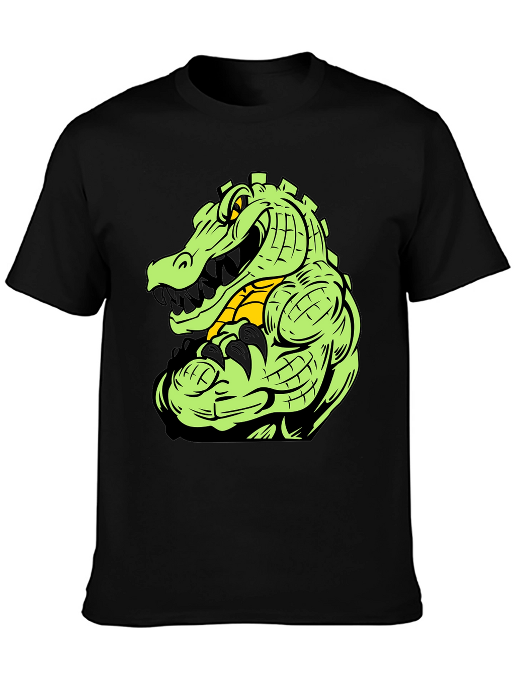 Gator Graphic Tee - Black Cotton T-Shirt