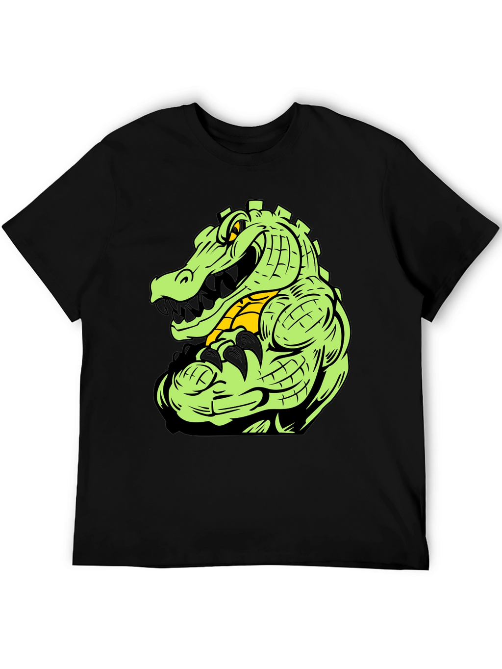 Gator Graphic Tee - Black Cotton T-Shirt