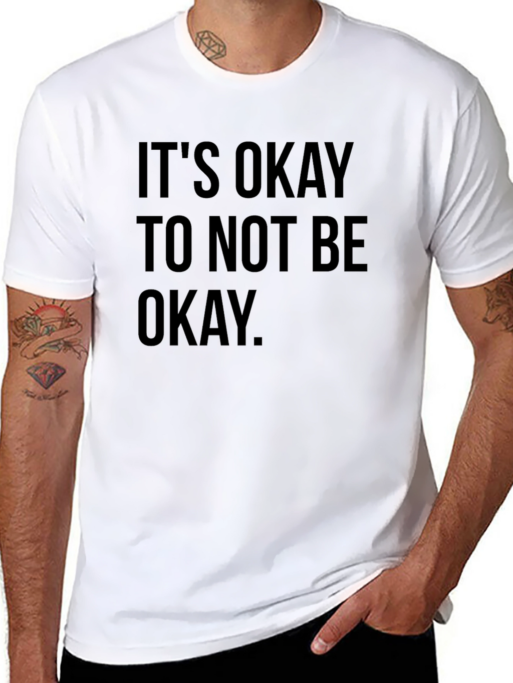 Its Okay To Not Be Okay T-Shirt - Black