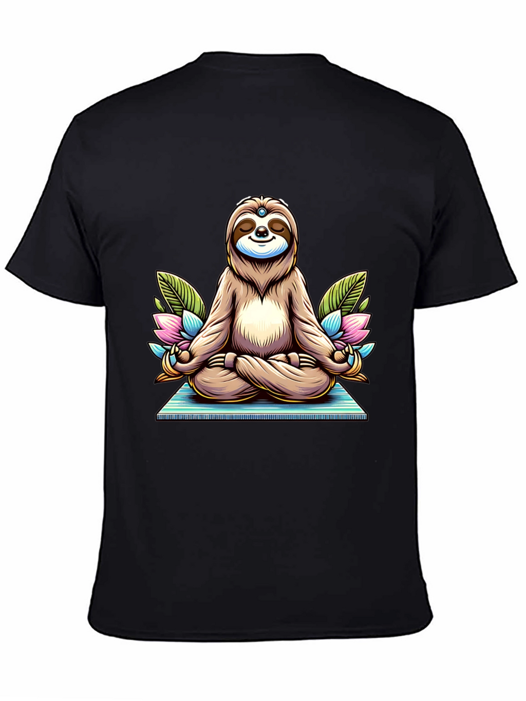 Meditating Sloth T-Shirt - Zen Cartoon Graphic Tee