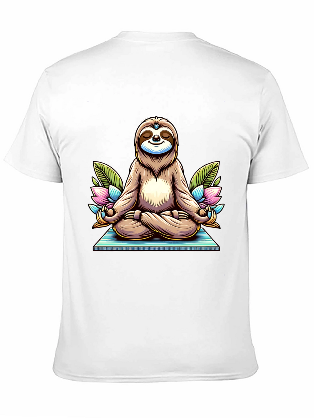 Meditating Sloth T-Shirt - Zen Cartoon Graphic Tee