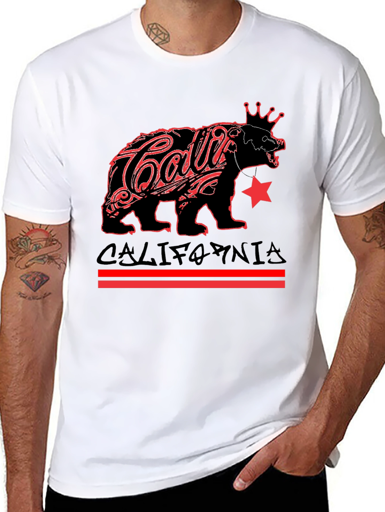 California Bear Black Graphic Tee