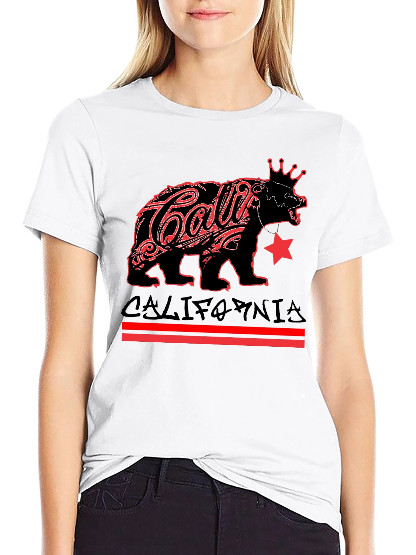 California Bear Black Graphic Tee