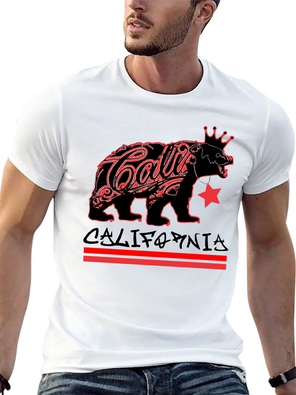 California Bear Black Graphic Tee