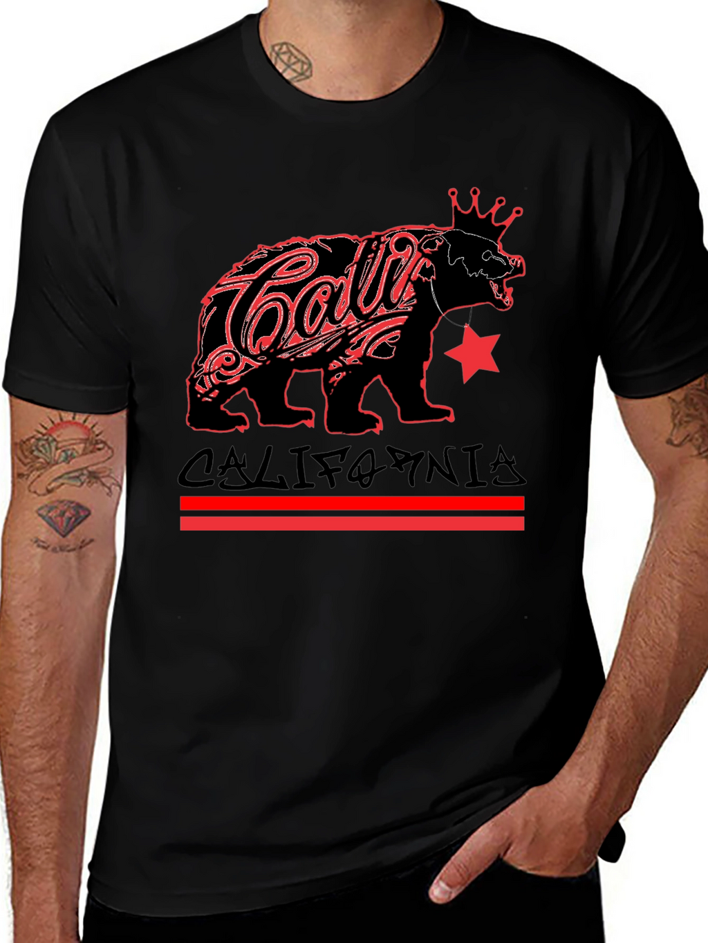 California Bear Black Graphic Tee