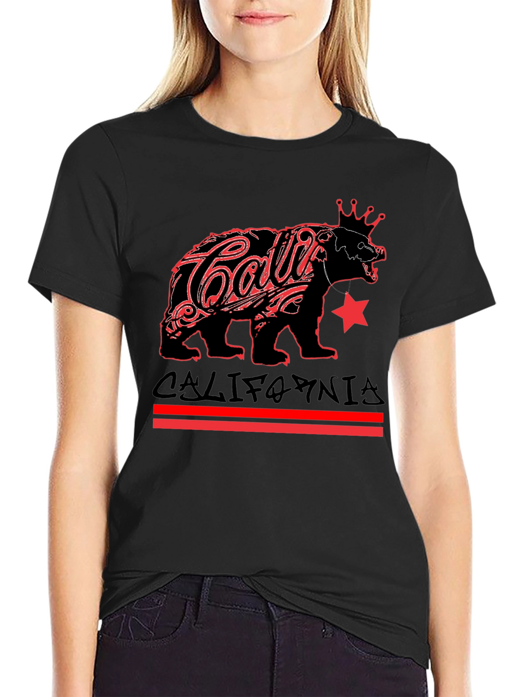 California Bear Black Graphic Tee