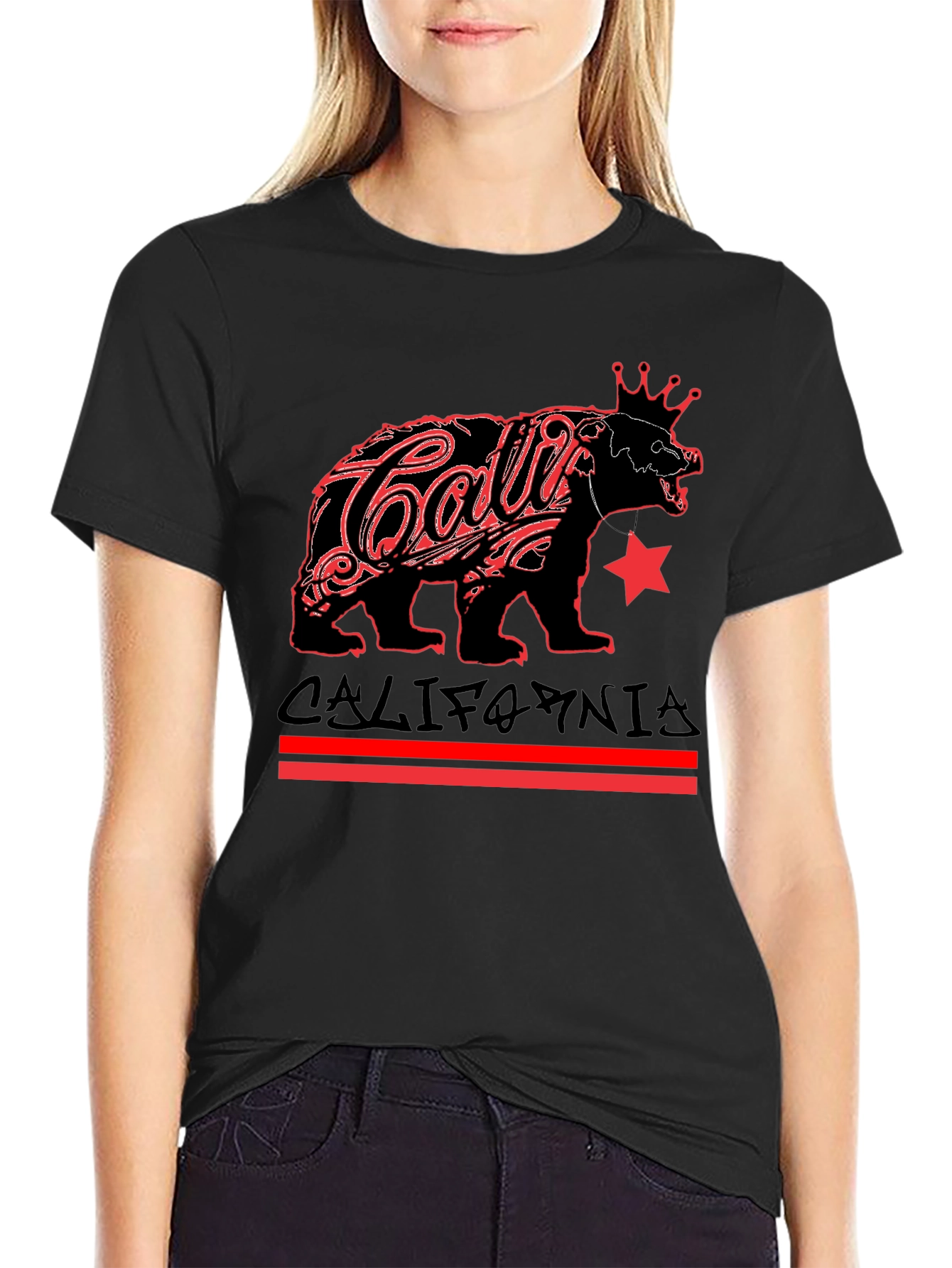 California Bear Black Graphic Tee