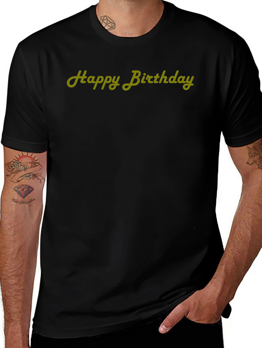 Happy Birthday Black T-Shirt - Unique Design