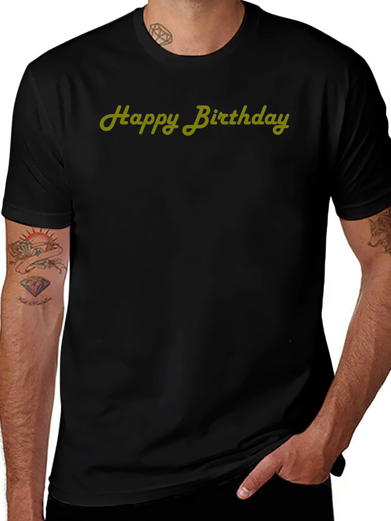 Happy Birthday Black T-Shirt - Unique Design