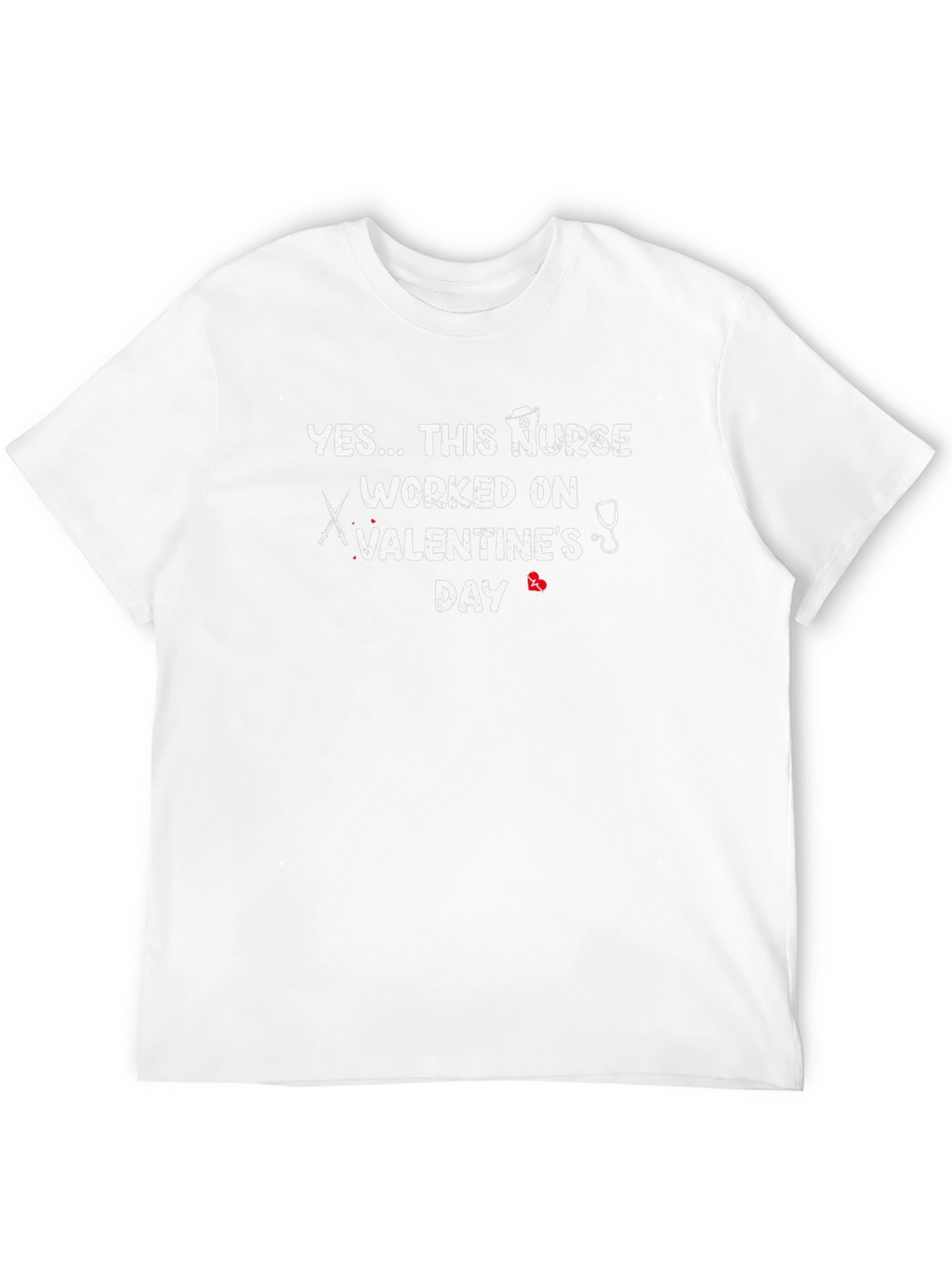 Nurse Valentines Day Black T-Shirt