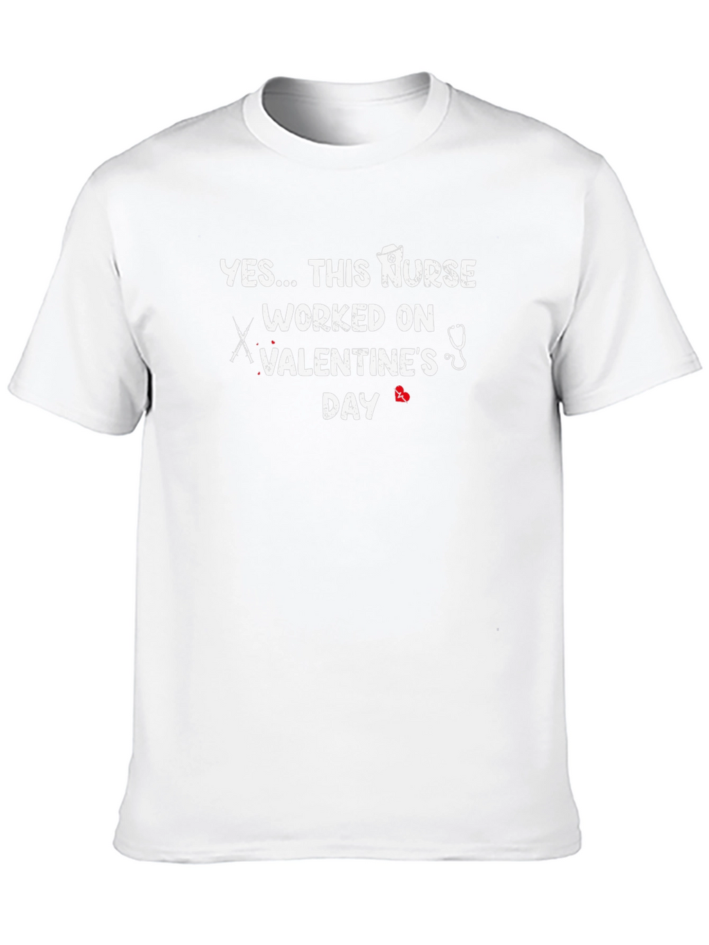 Nurse Valentines Day Black T-Shirt