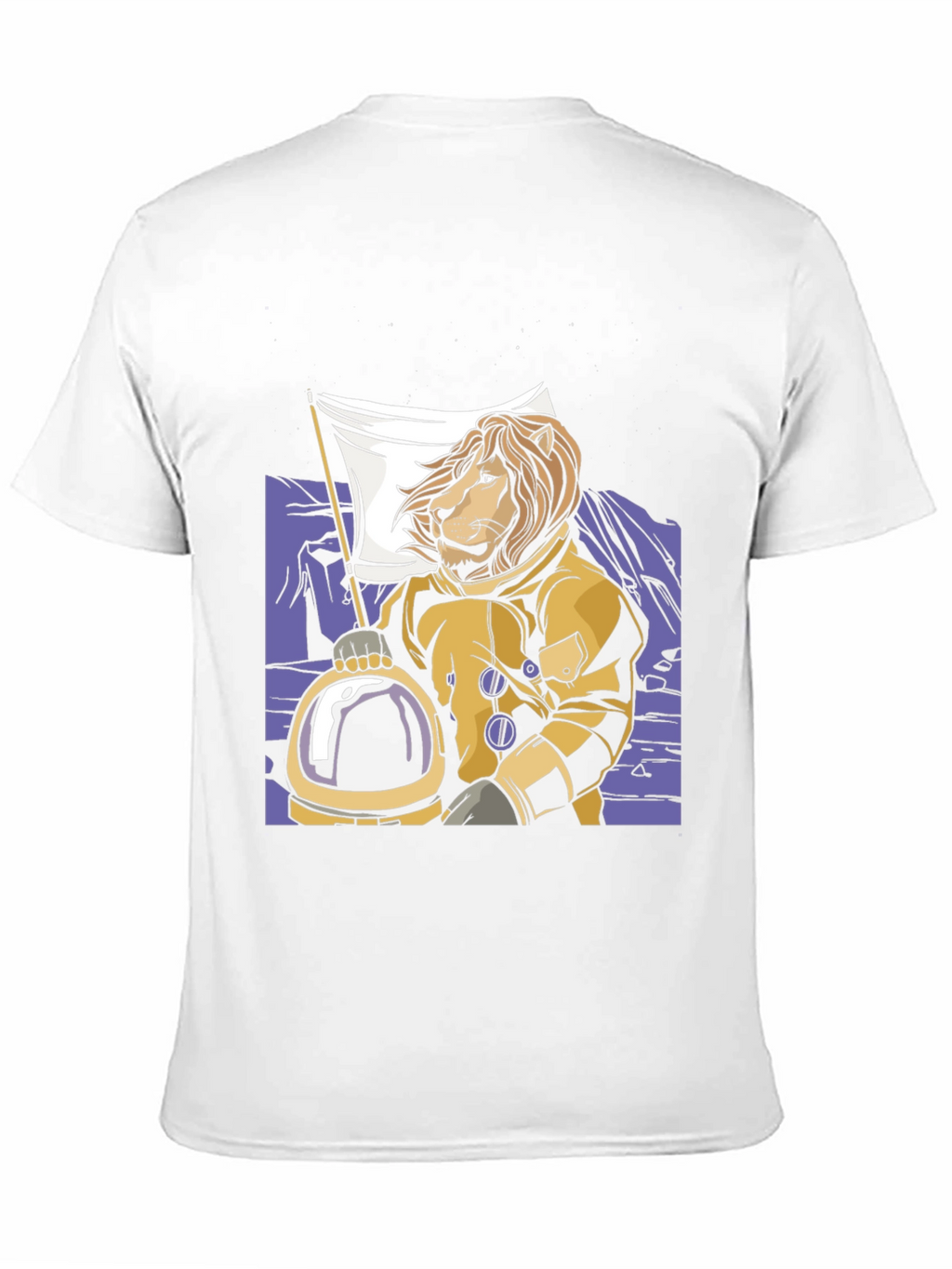 Lion Astronaut Graphic Tee -  Black