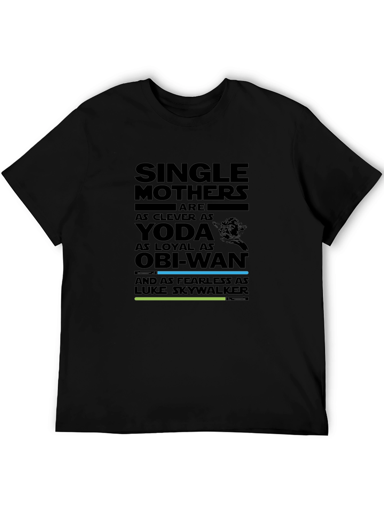 Single Mothers Star Wars T-Shirt: Yoda Obi-Wan Luke