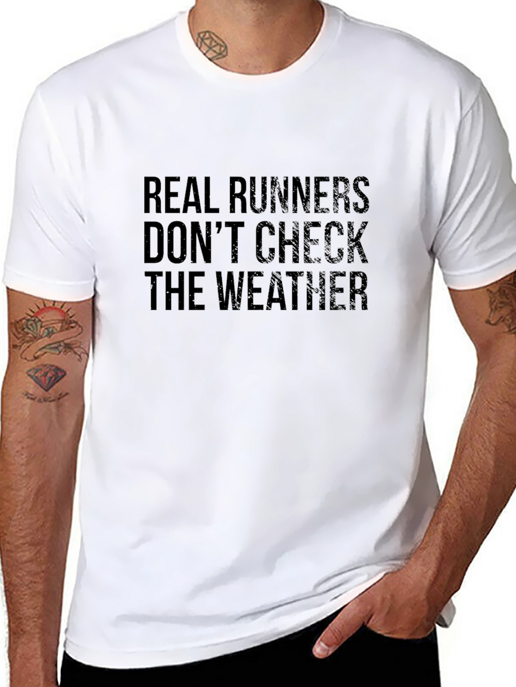 Real Runners Dont Check Weather T-Shirt