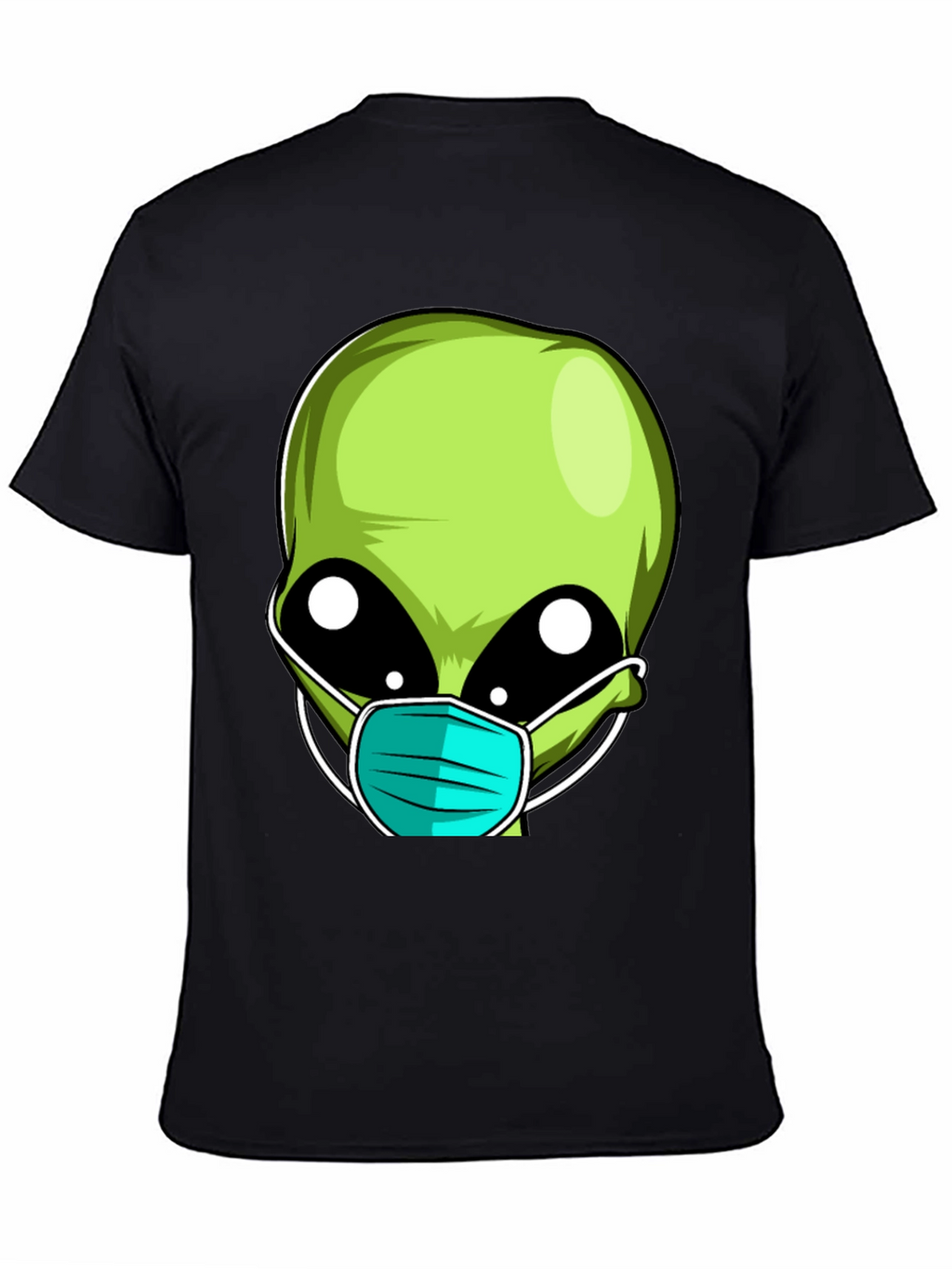 Alien Face Mask Novelty T-Shirt