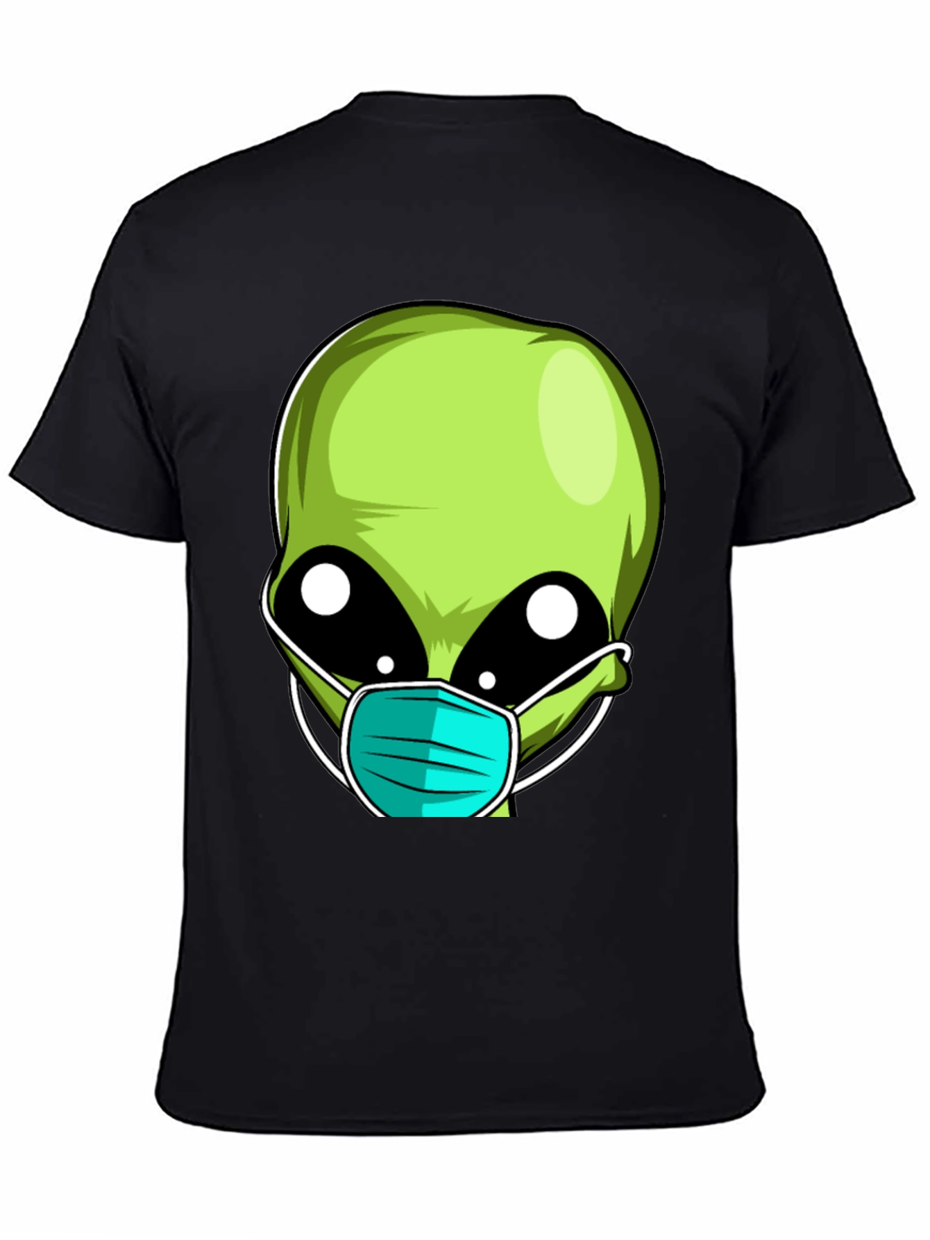 Alien Face Mask Novelty T-Shirt