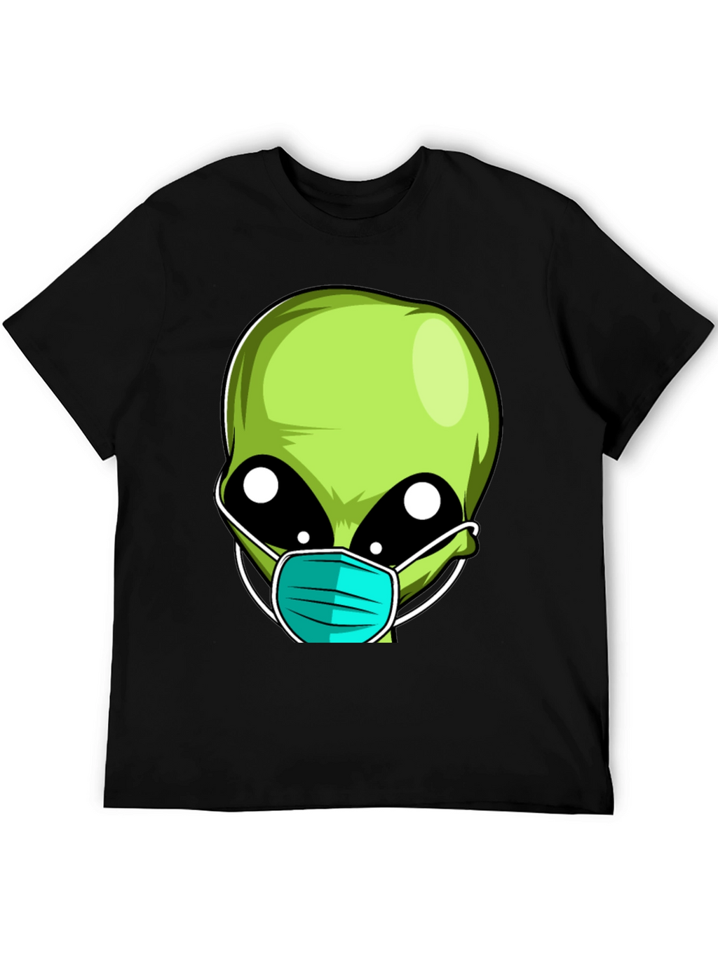 Alien Face Mask Novelty T-Shirt