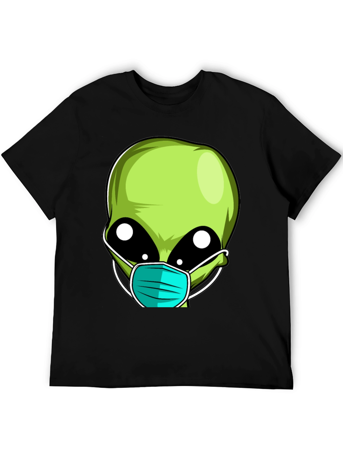 Alien Face Mask Novelty T-Shirt