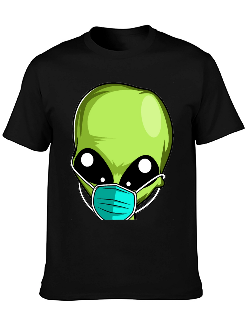 Alien Face Mask Novelty T-Shirt