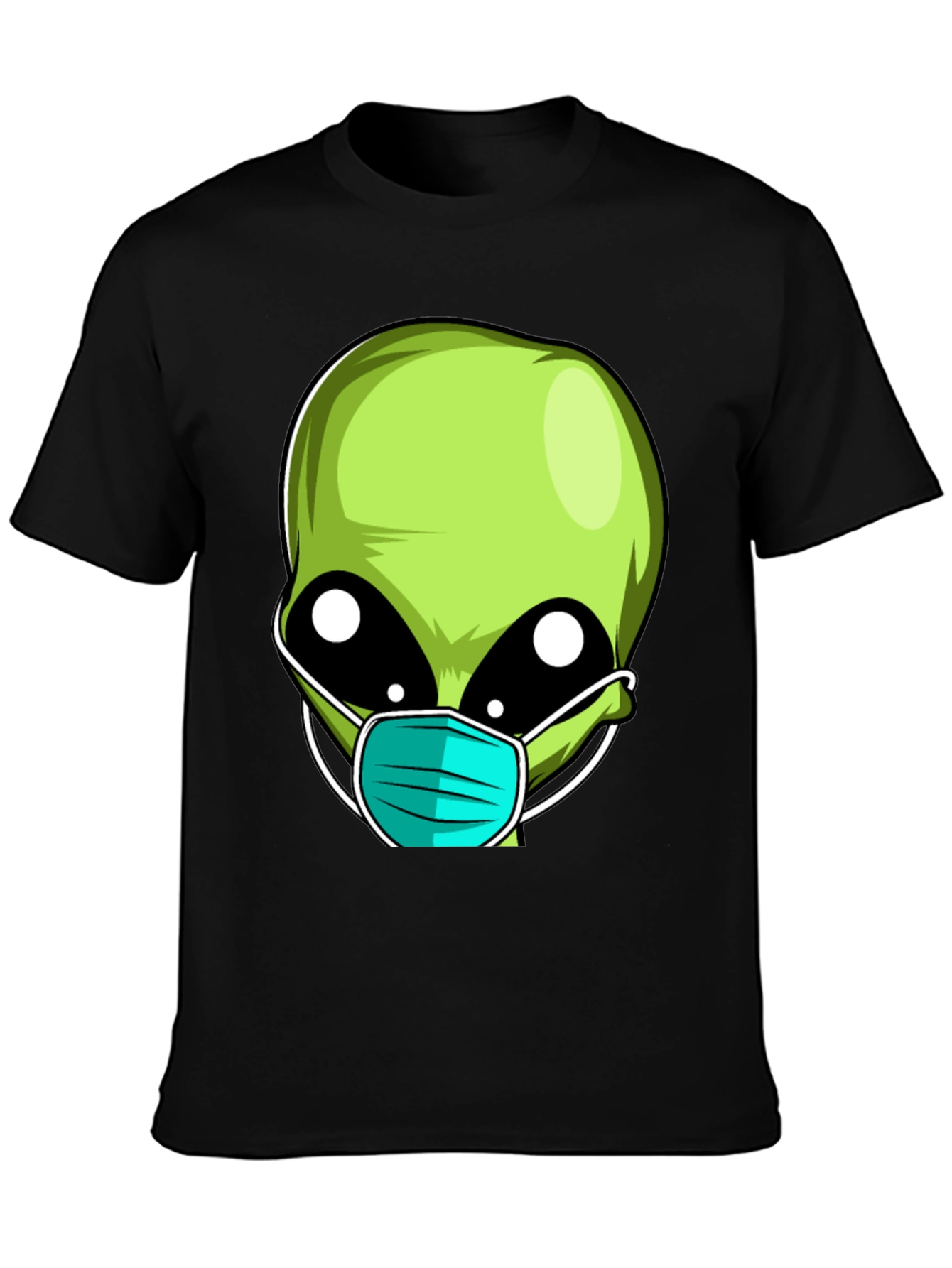 Alien Face Mask Novelty T-Shirt