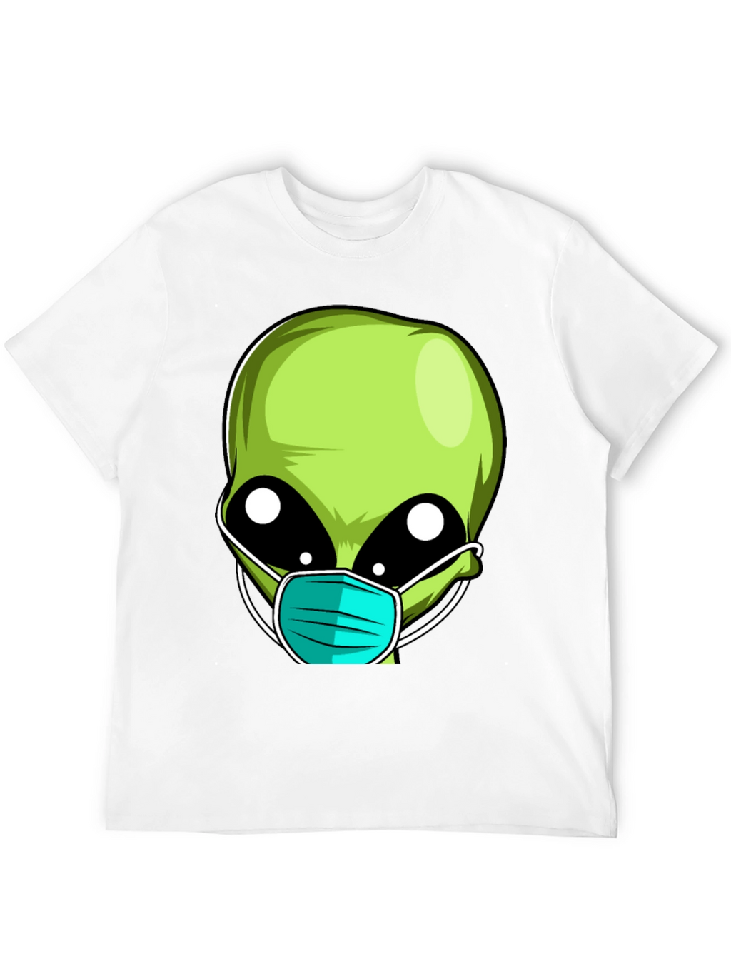 Alien Face Mask Novelty T-Shirt
