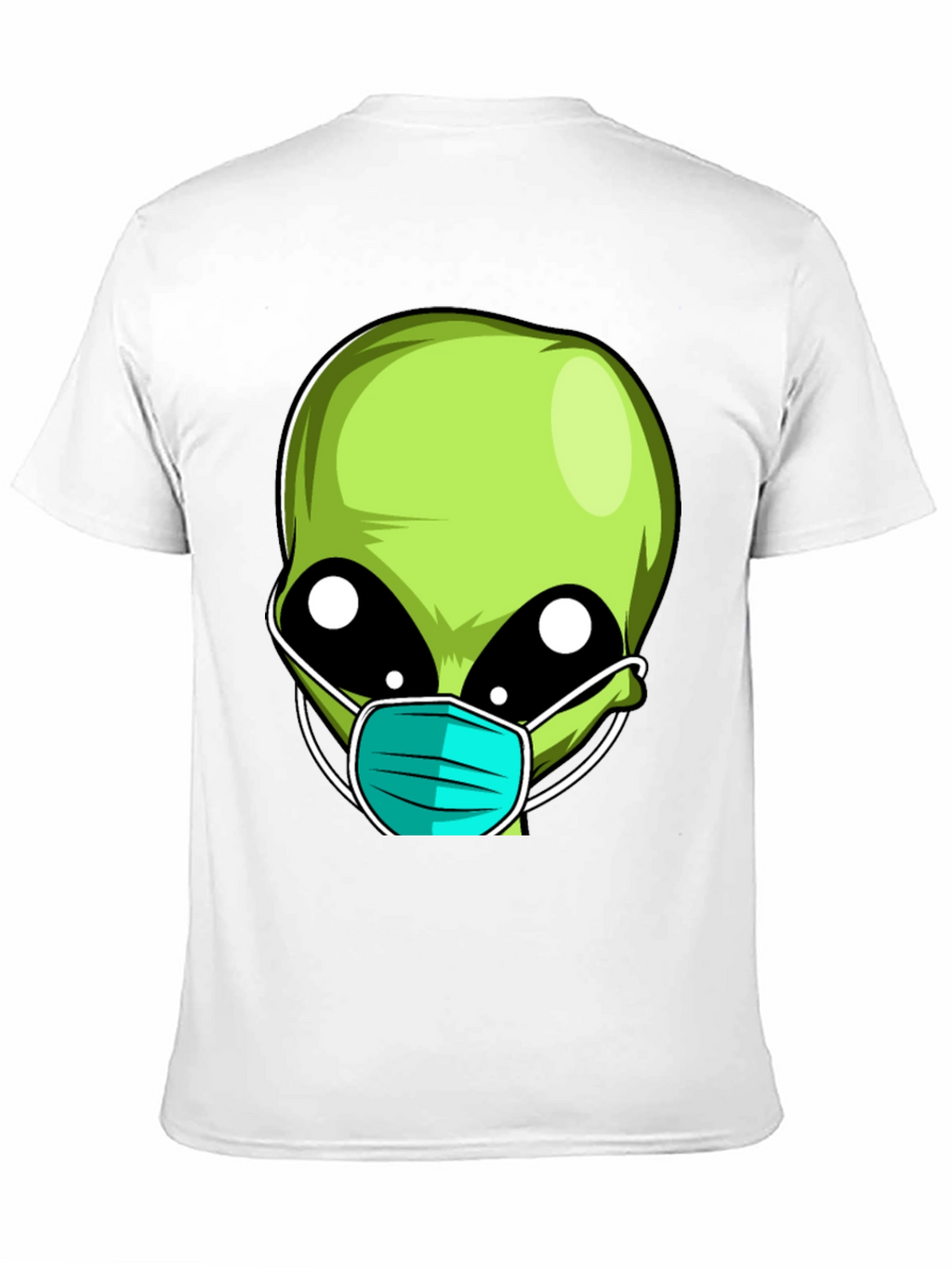 Alien Face Mask Novelty T-Shirt