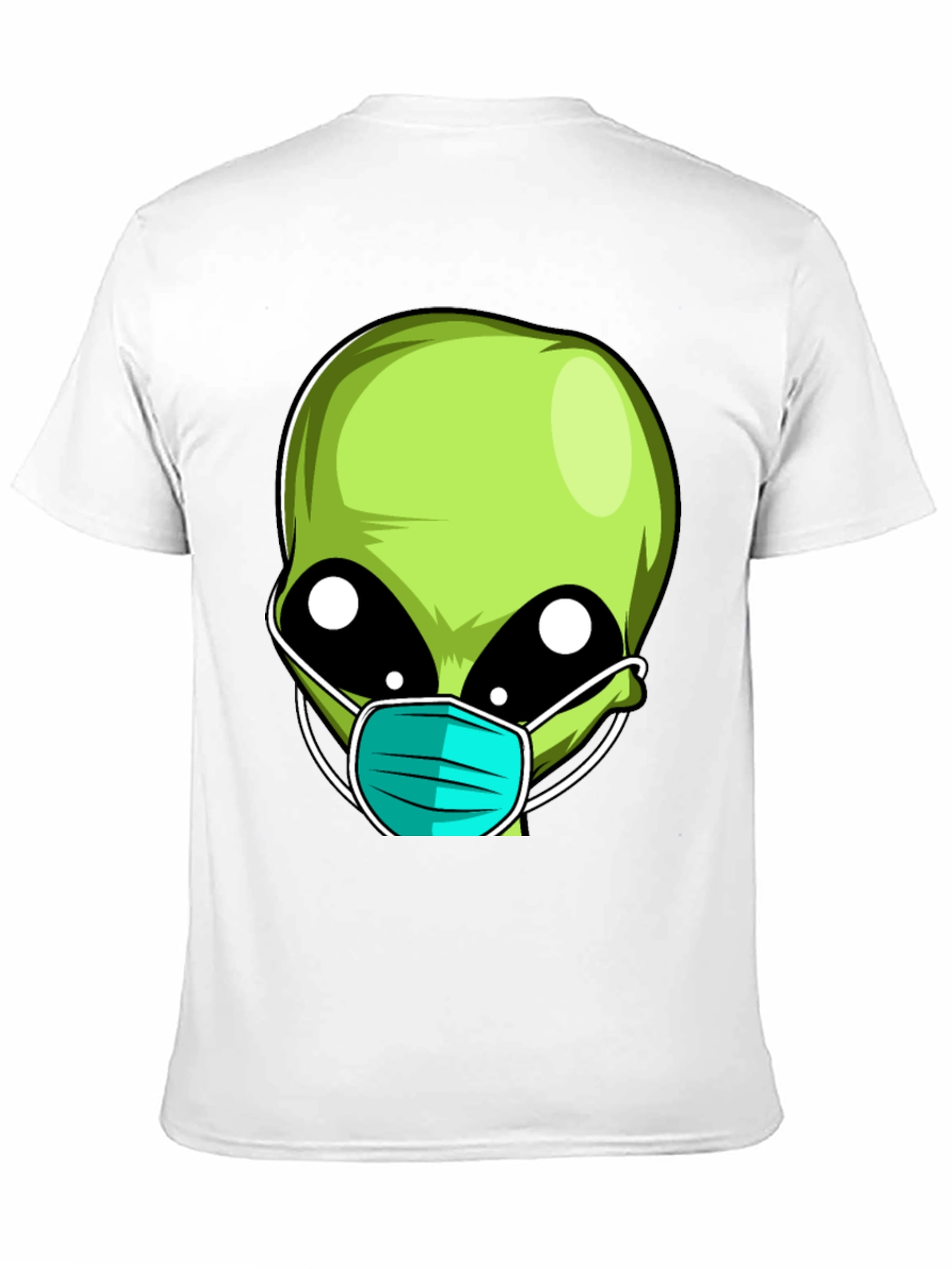 Alien Face Mask Novelty T-Shirt