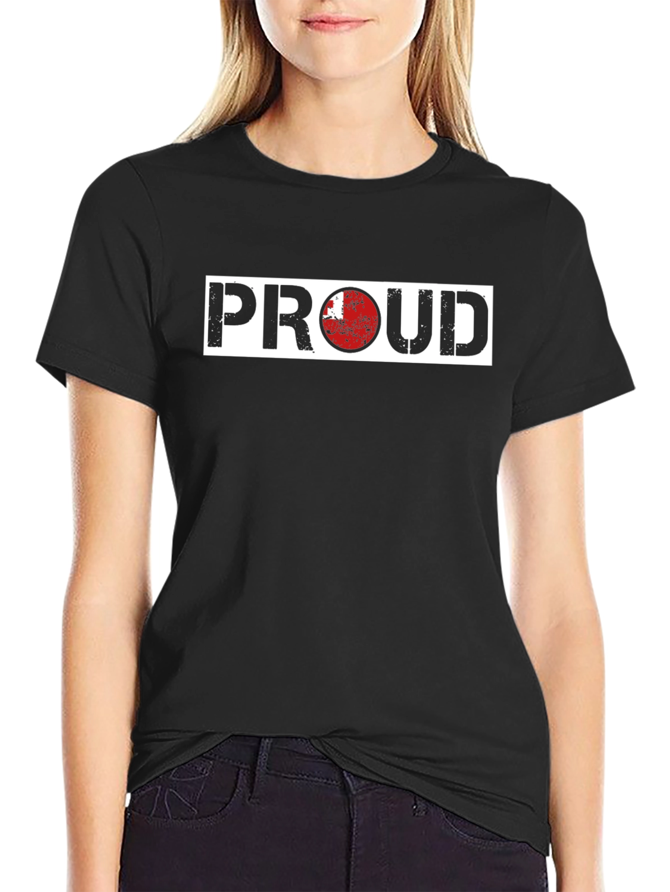 Proud Tonga Flag T-Shirt - Black Cotton Tee