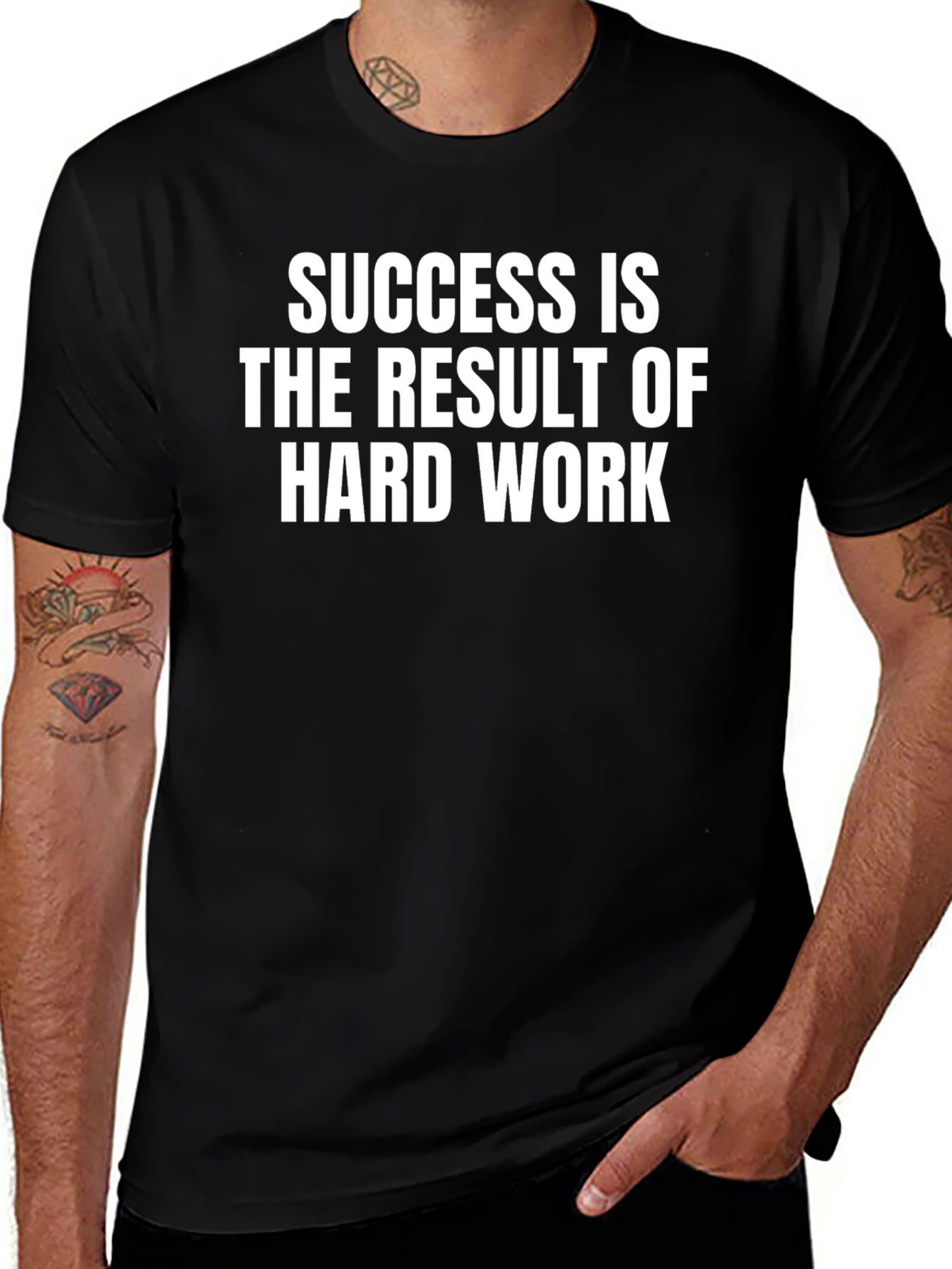 Success is Hard Work Black Graphic Tee